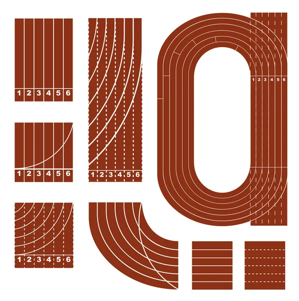 Juego de líneas de atletismo Vectores de stock libres de derechos