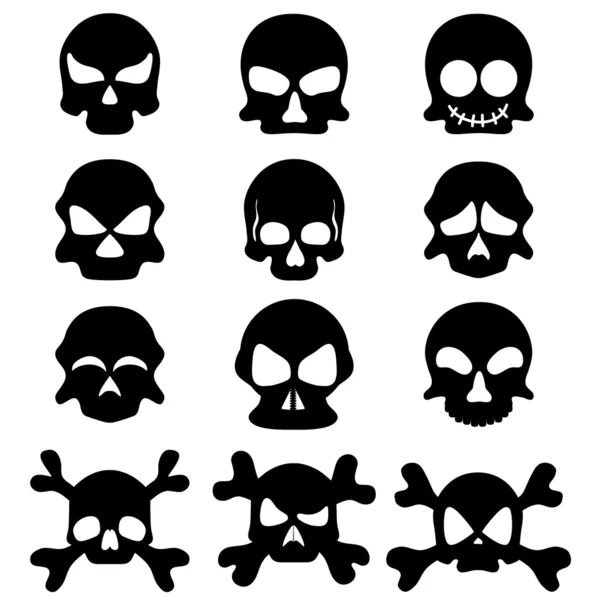 Skull symbol set — Stock Vector