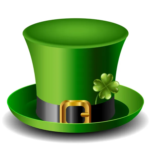 St patricks den klobouk s jetelem Royalty Free Stock Ilustrace