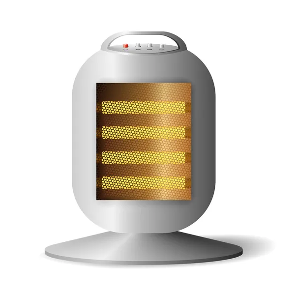 Radiateur halogène réaliste — Image vectorielle