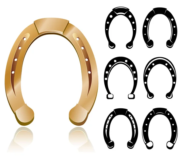 Horseshoe set — Stock Vector