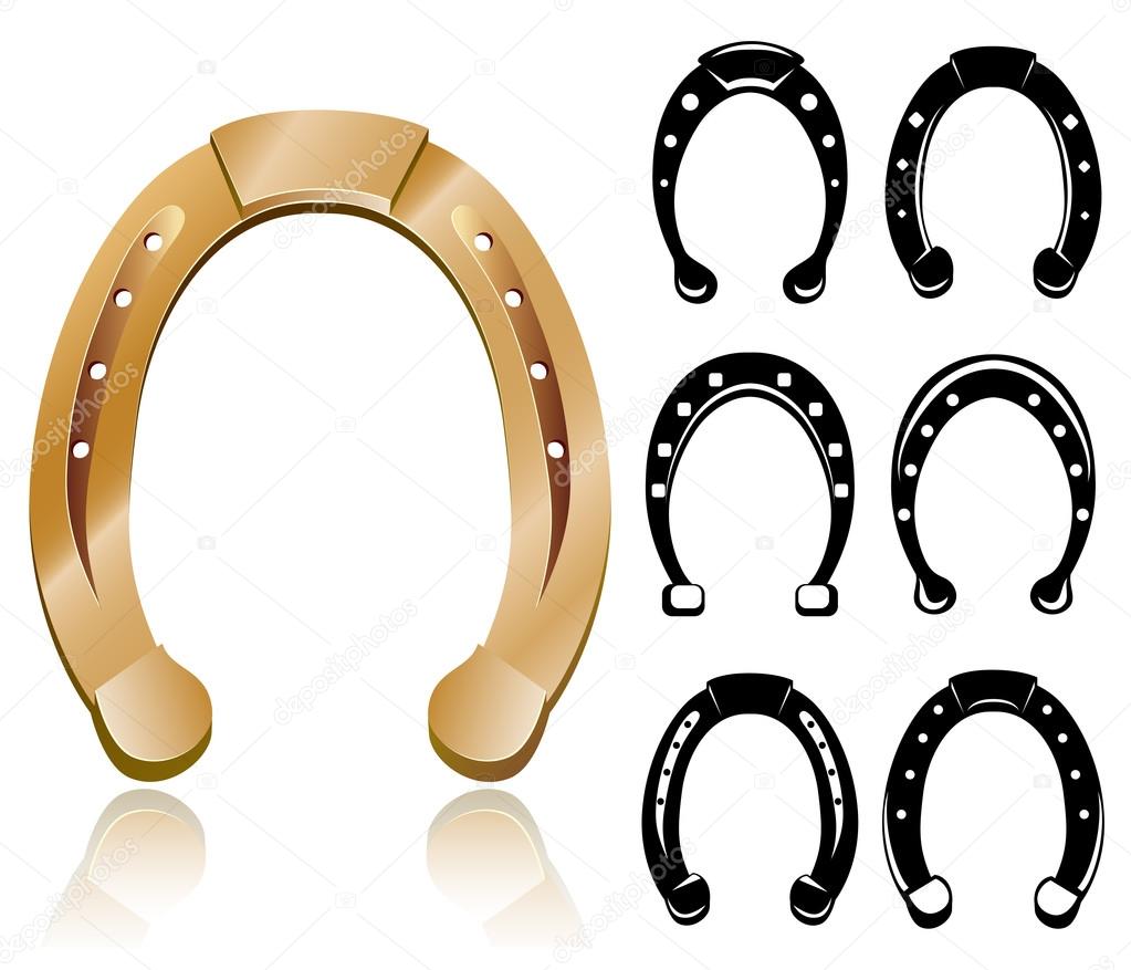 Horseshoe set — Stock Vector © Helioshammer 22614843