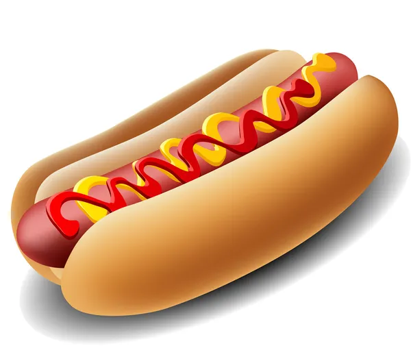 Realistické hot dog — Stockový vektor