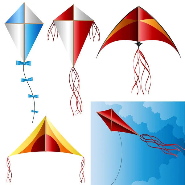 Kite set — Stock Vector