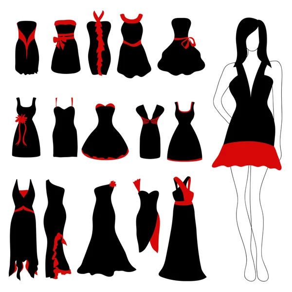 Ensemble de robe femme — Image vectorielle