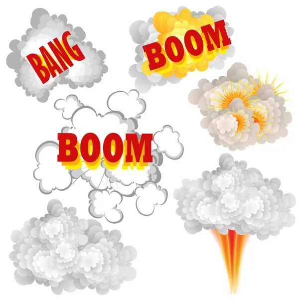 Comic book explosions — Stock Vector