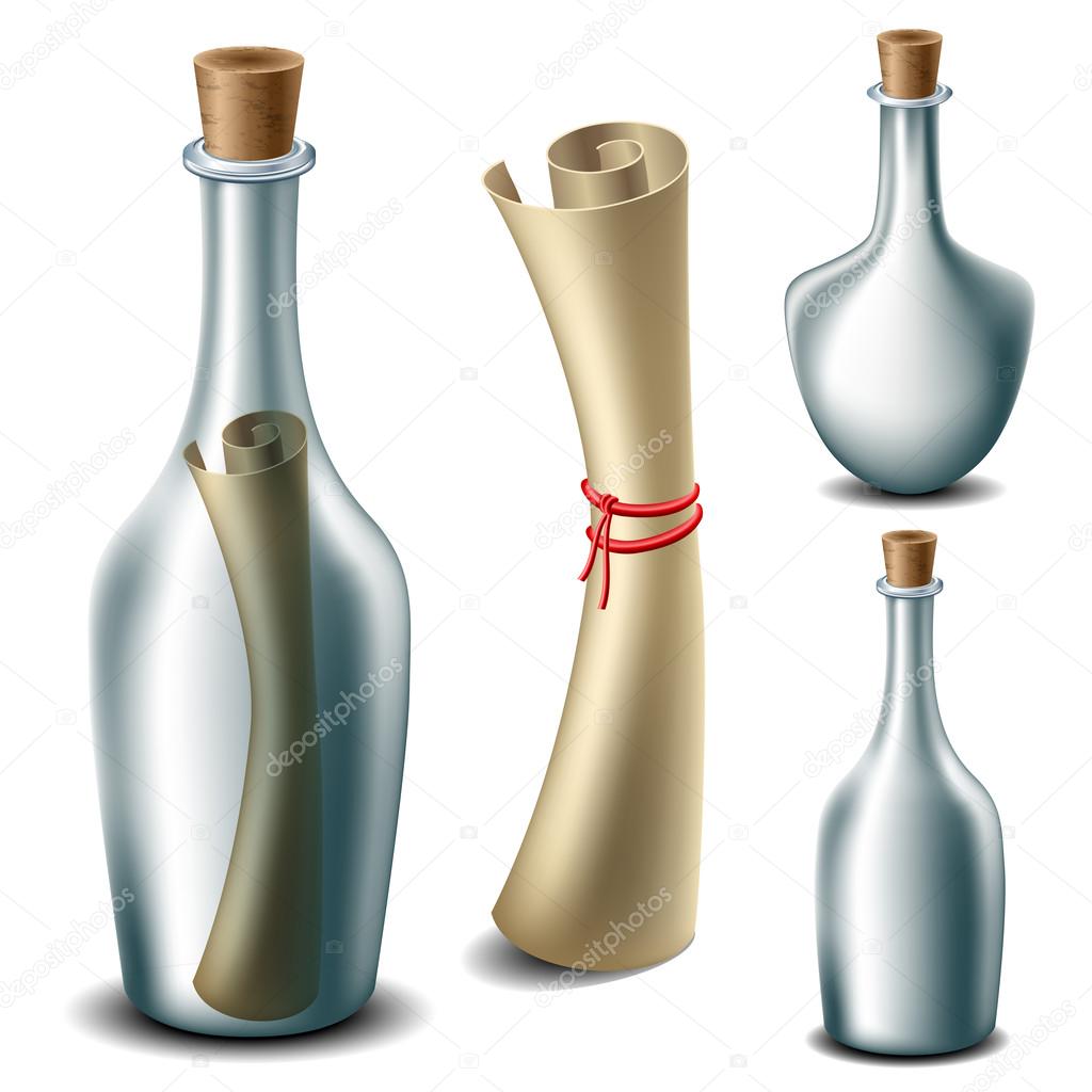 Message in the bottle set