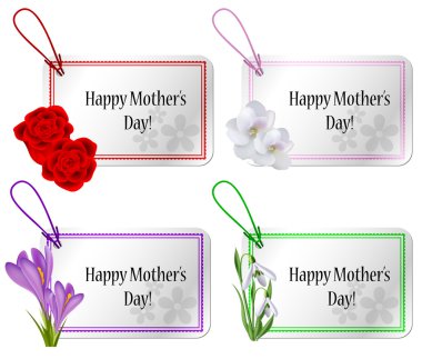 Anneler günü kartı çiçeklerle ayarla