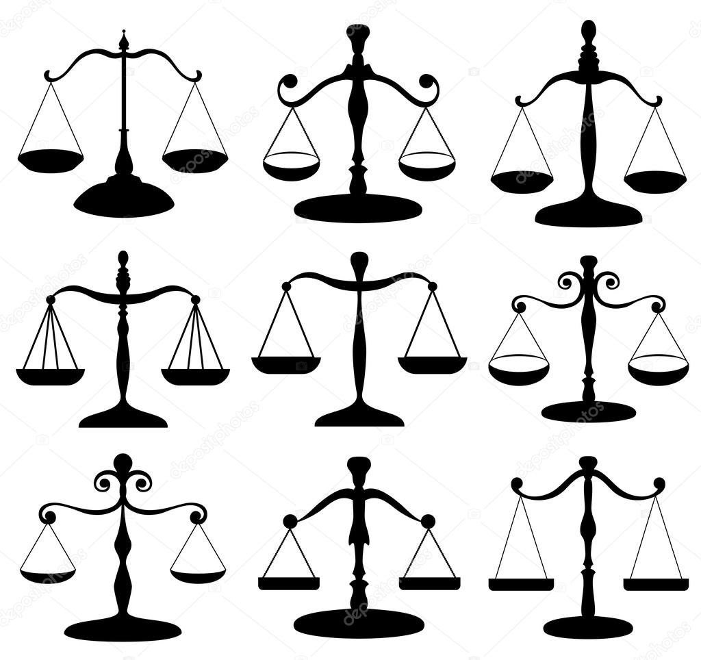Law scale symbol set