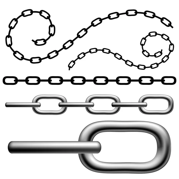 Ensemble de chaînes — Image vectorielle