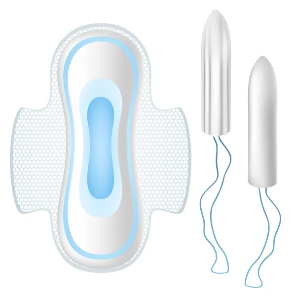 Pad en tampon set — Stockvector