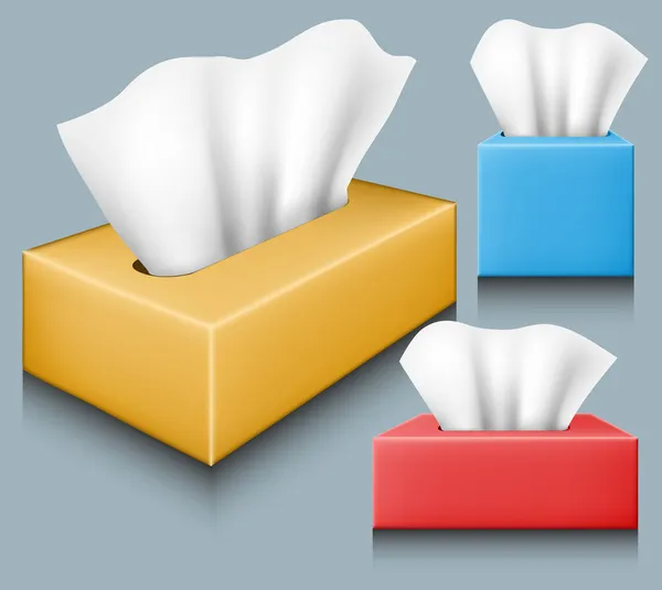 Tissue box set — Stock Vector