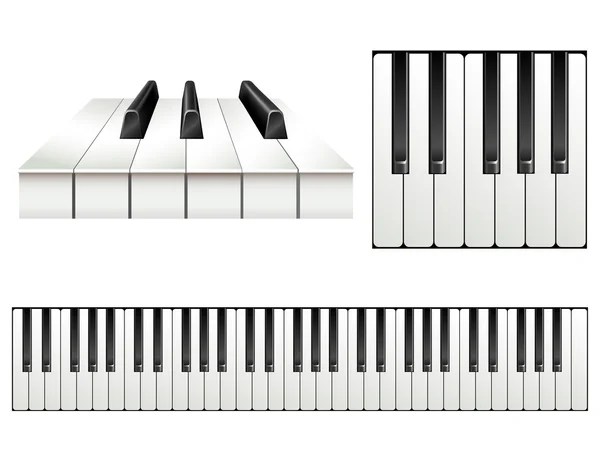 Piano key set — Stock Vector