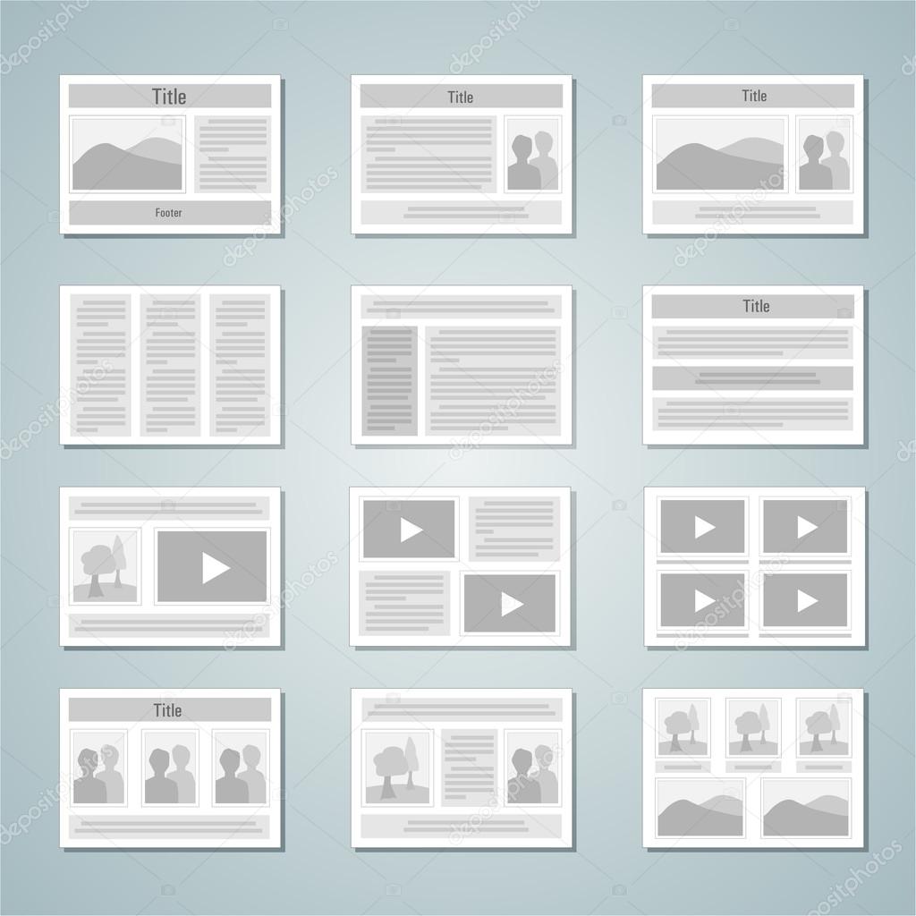 Page layout template set