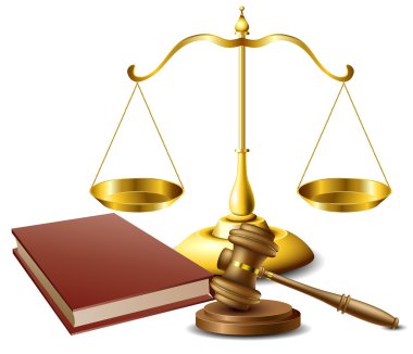 Law related object set clipart