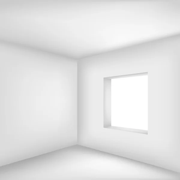 Chambre blanche vide — Image vectorielle