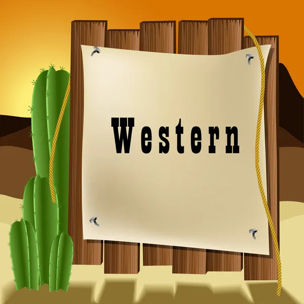 Western text frame — Stock Vector