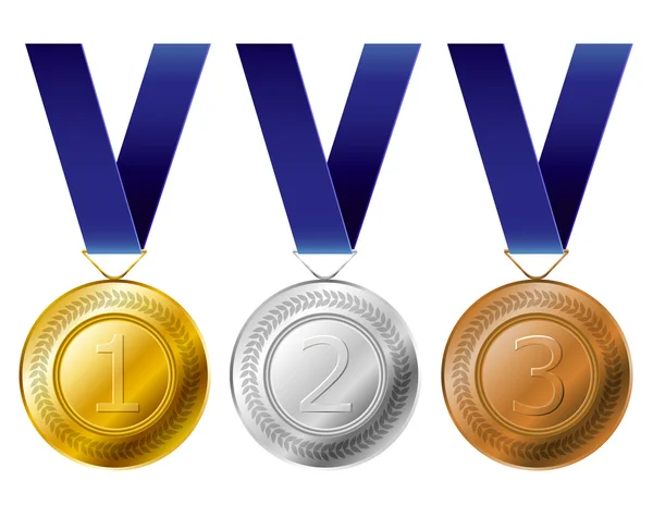 Conjunto de medallas — Vector de stock