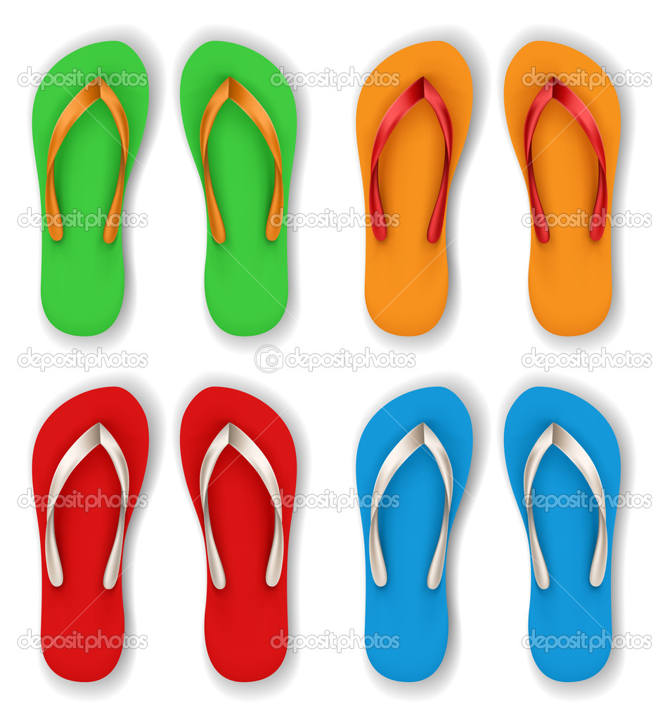 Realistic flip flop set