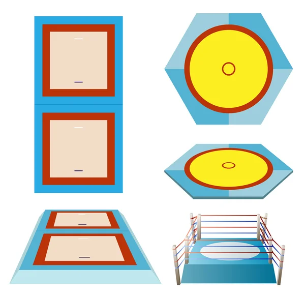 Поле для боевых искусств на Олимпийских играх — стоковый вектор