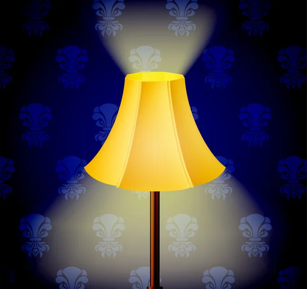 Lampe dans l'obscurité — Image vectorielle