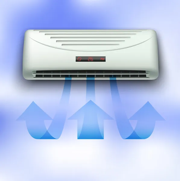 Koude stroom afkomstig van airconditioner — Stockvector
