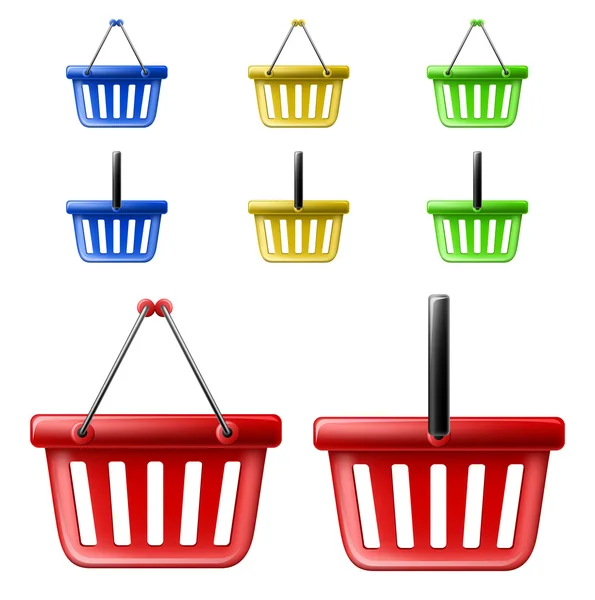 Shopping basket set — Stock Vector