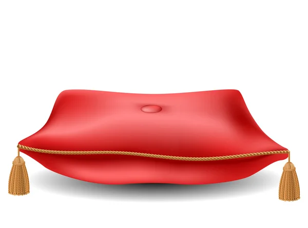 Almohada roja para premios — Vector de stock