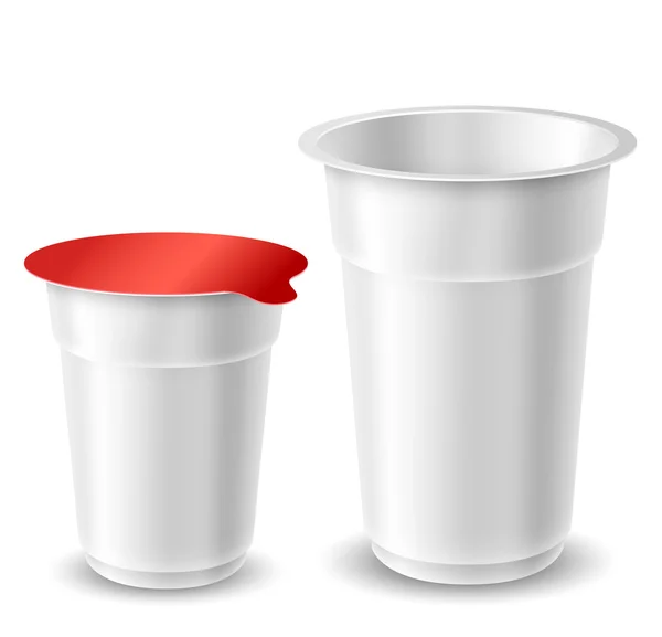 Tasses de yaourt — Image vectorielle