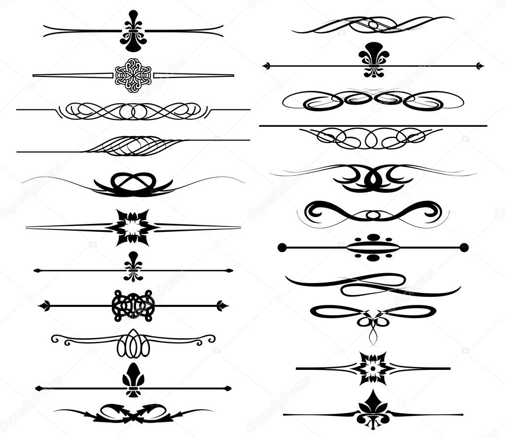 Download Border decoration set — Stock Vector © Helioshammer #30138407