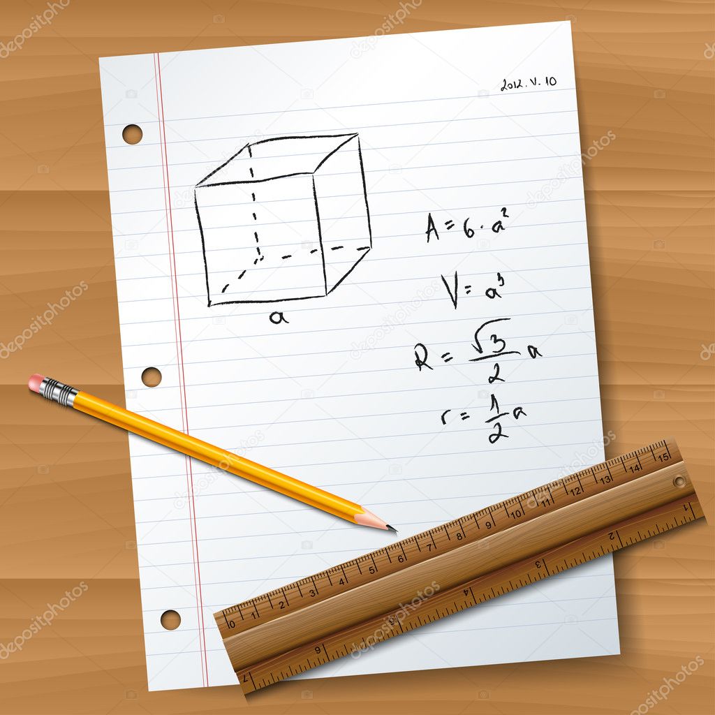 Paper with pencil and ruler Stock Vector Image by ©Helioshammer #30442073