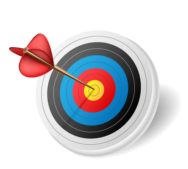 Arrow in target — Stock Vector