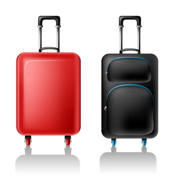 Duas malas de viagem — Vetor de Stock