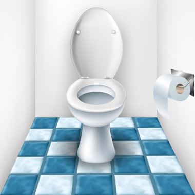 banyo tuvalet ve çini deseni ile