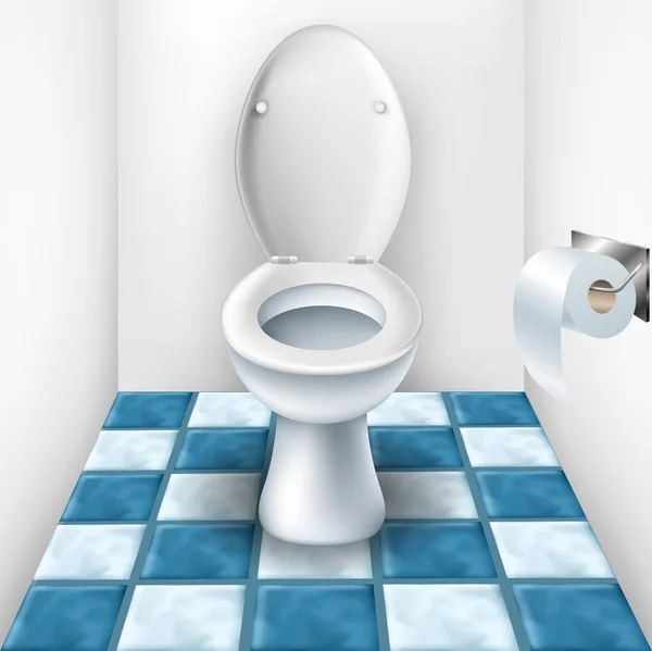 Badkamer met toilet en tegel patroon — Stockvector