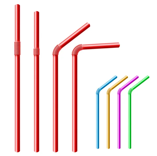 Drinking straw set — Stock Vector