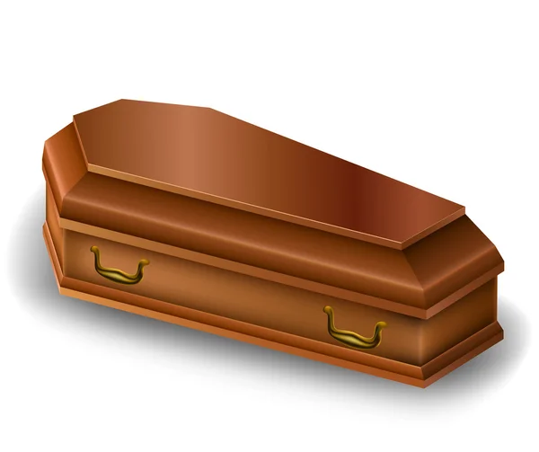 Wood coffin — Stock Vector