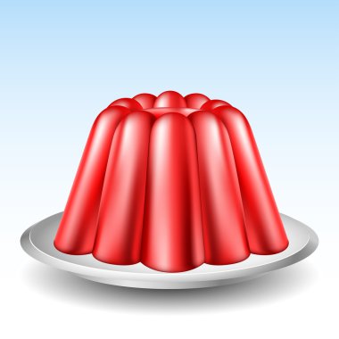 Red jelly pudding clipart