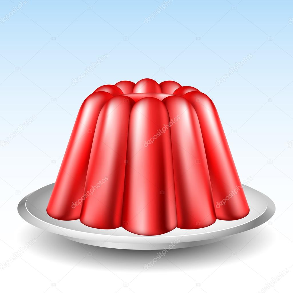 Red jelly pudding