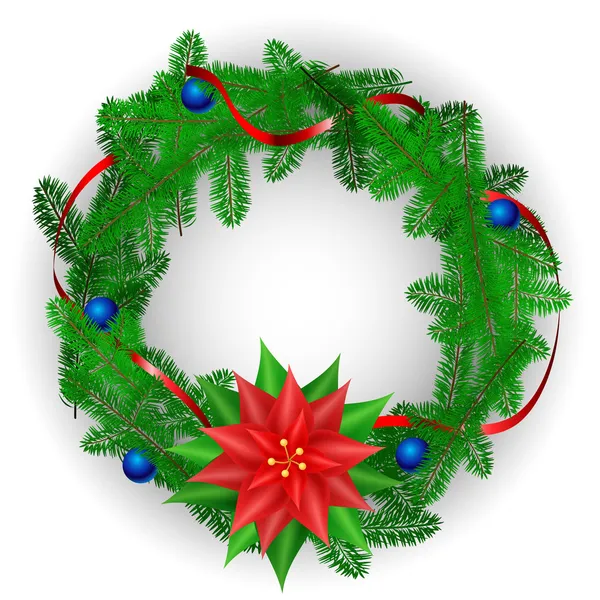 Christmas wreath — Stock Vector