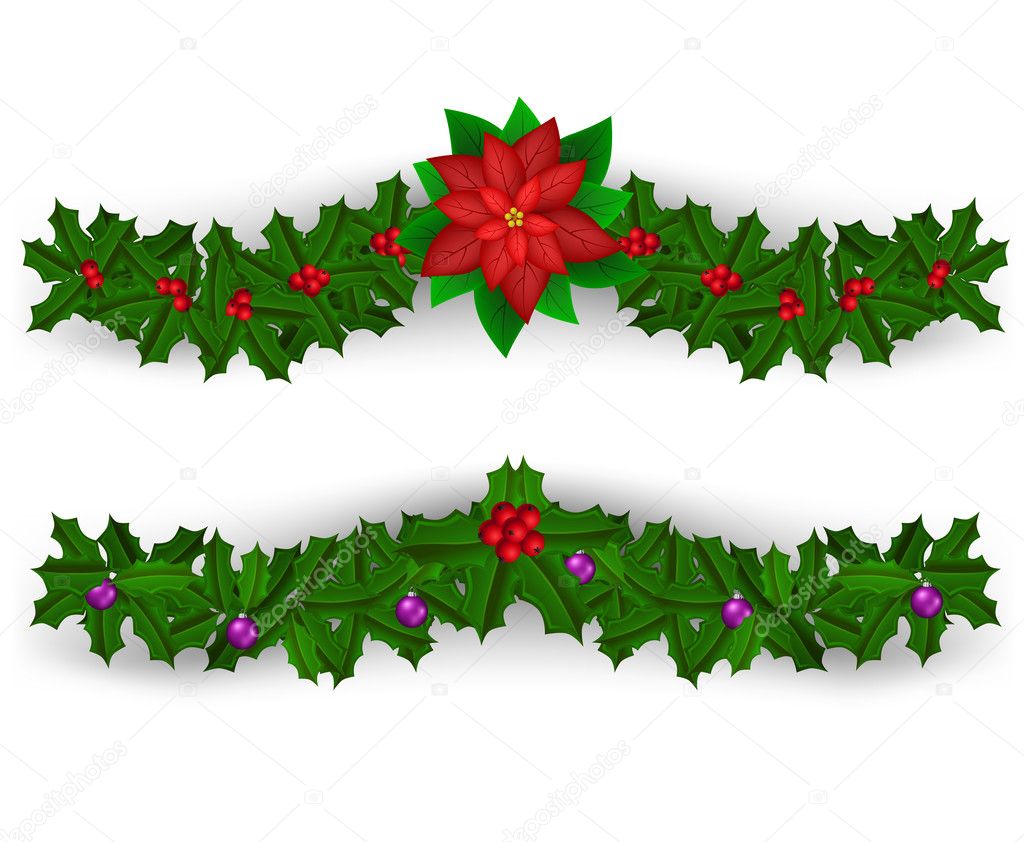 Christmas border decoration set