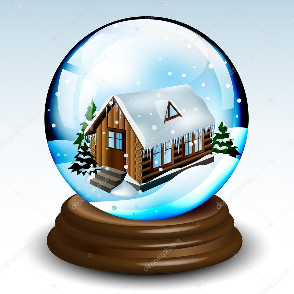 snow globe with winter house stock vector 169 helioshammer snow globe with winter house stock vector 169 helioshammer