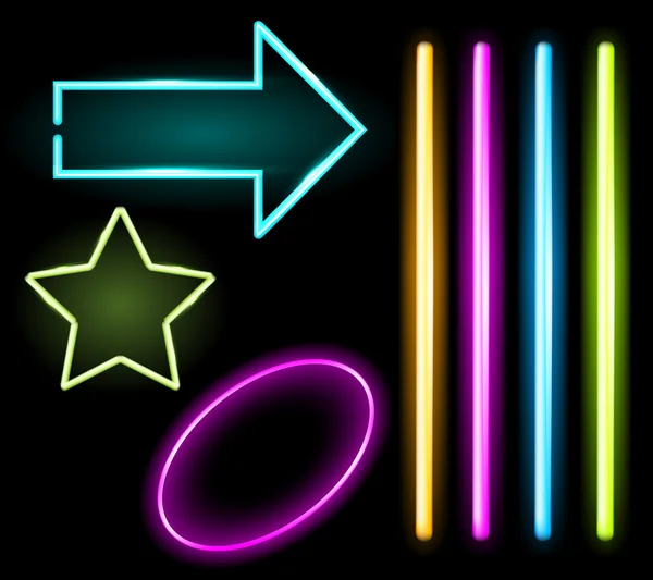 Neon set Stockvector