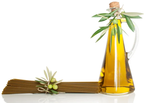 Spaghetti and olive oil — Stock Photo, Image