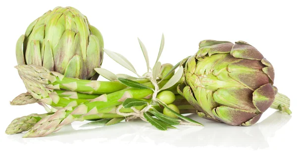 Asparagus and artichoke — Zdjęcie stockowe