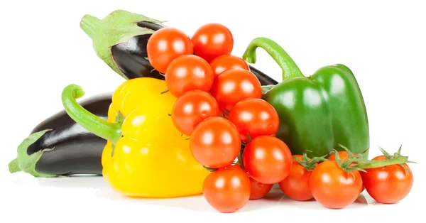 Tomato, pepper and eggplant — Stock Photo, Image