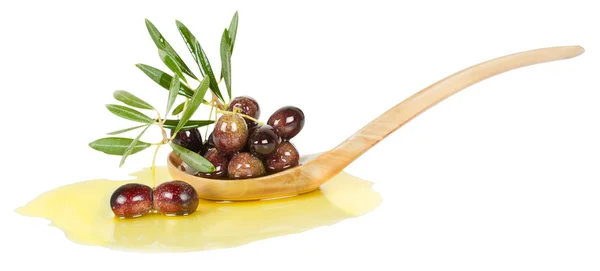Oliven und Olivenöl — Stockfoto
