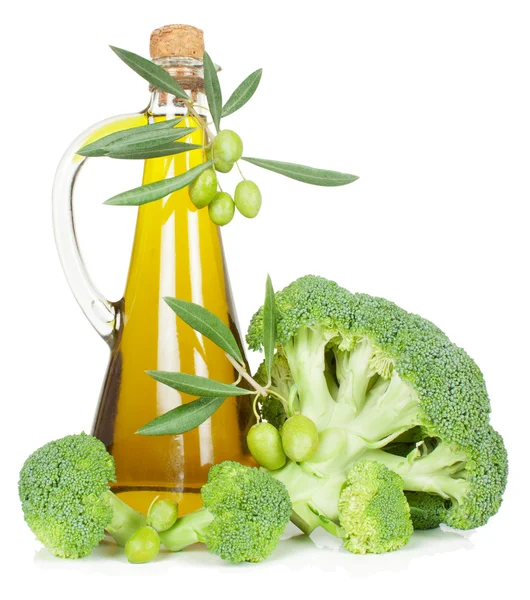 Broccoli e olio d'oliva — Foto Stock