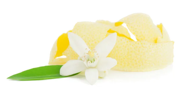 Flower and lemon dried peel. — Stock Photo, Image