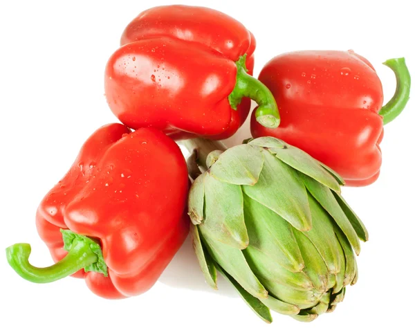 Pepper and artichoke — Stock Photo, Image